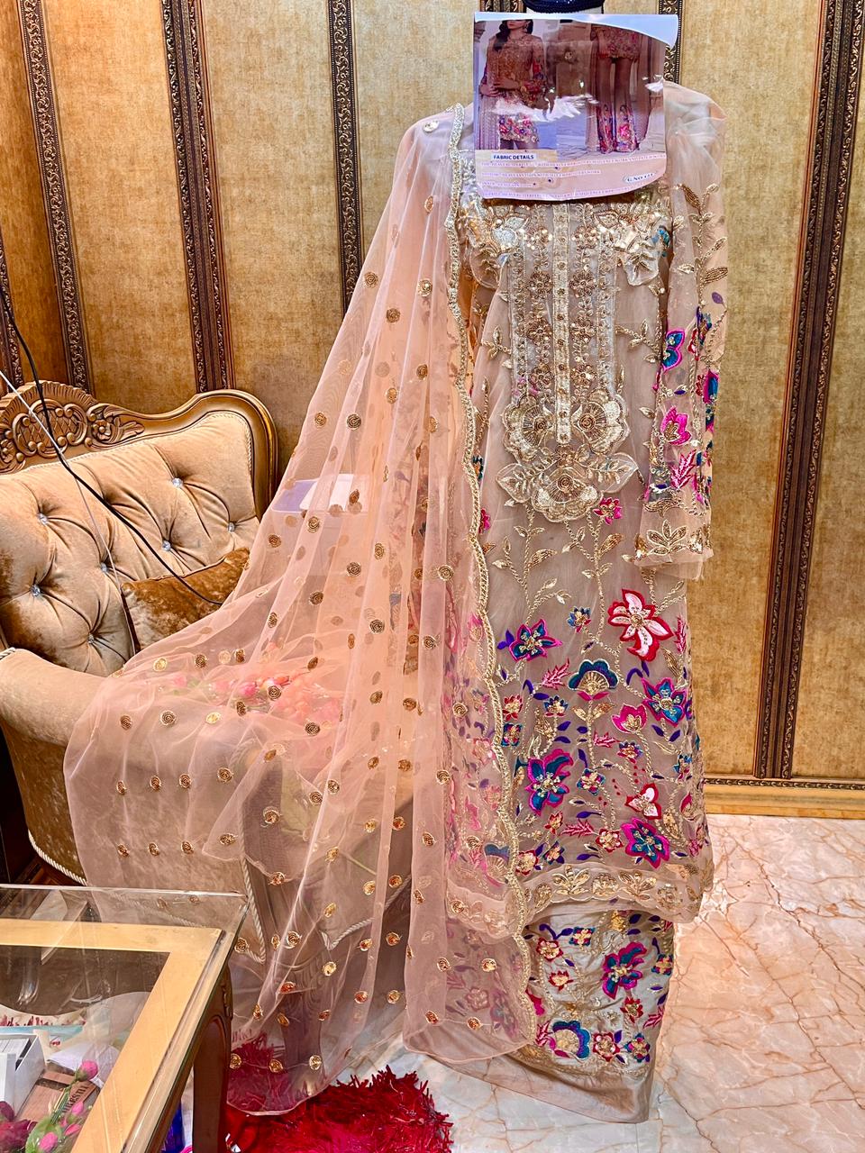 elaf azalia net grandeur trendy look salwar suit singal