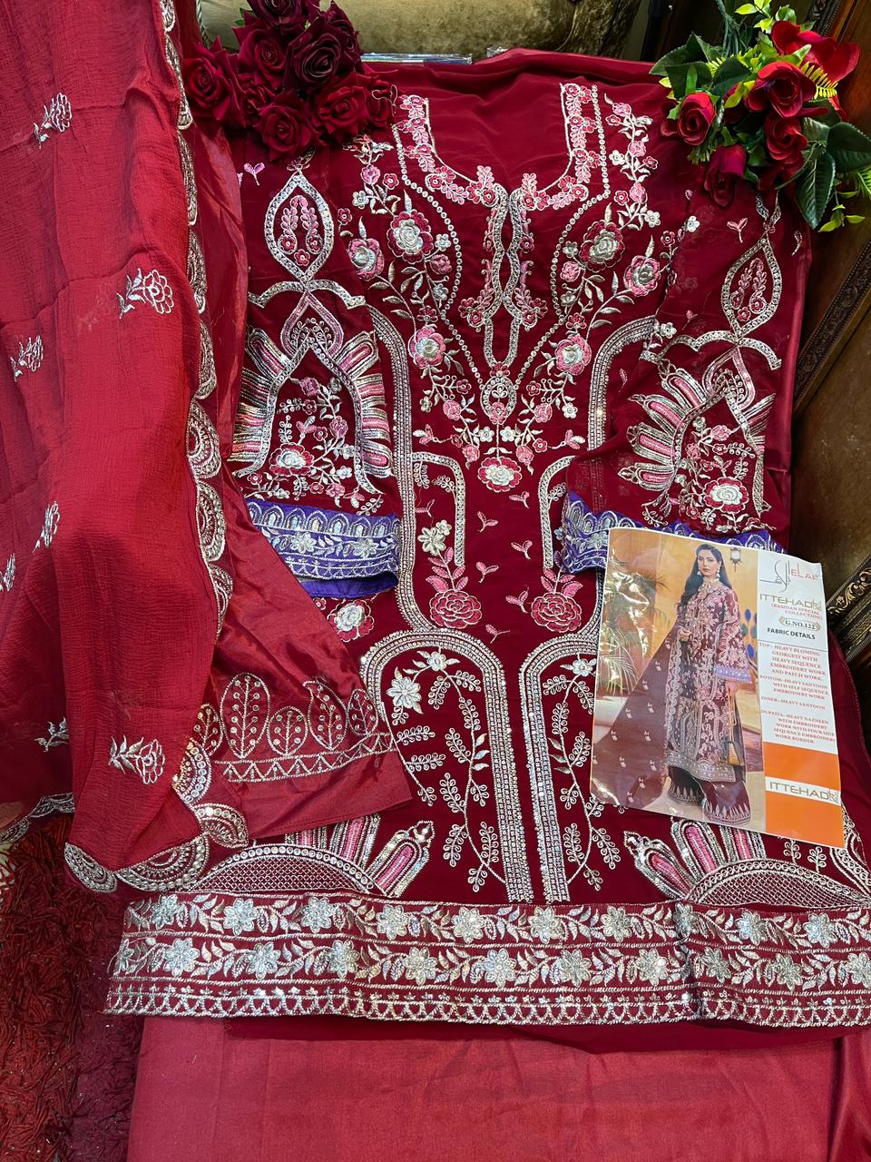 elaf ittehad georgett festive look salwar suit singal