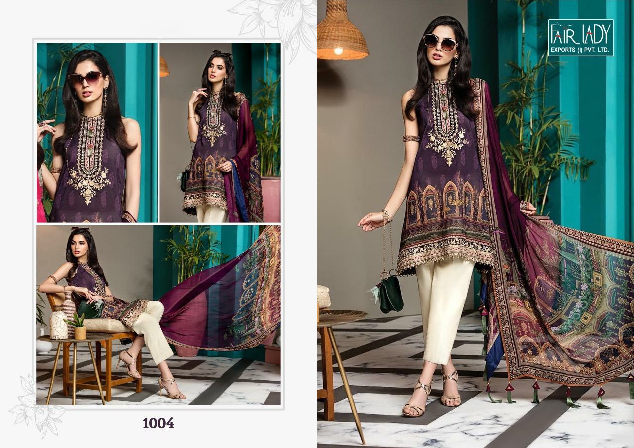 Fairlady Viva Anaya chiffon  Printed Karachi Dress Material Exporter