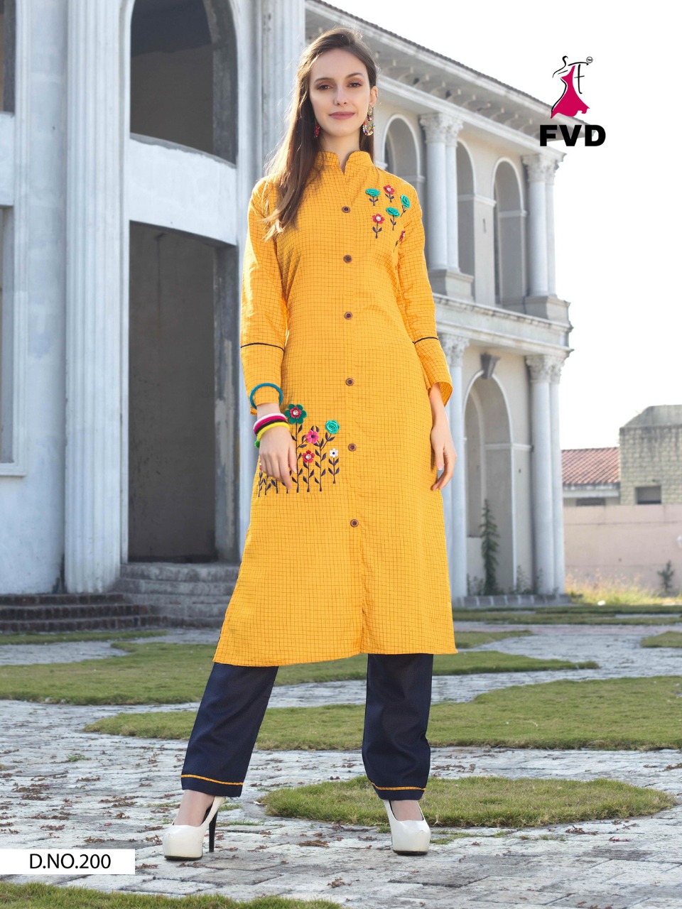 fvd  City girl 3 cotton catchy look kurti with pant catalog