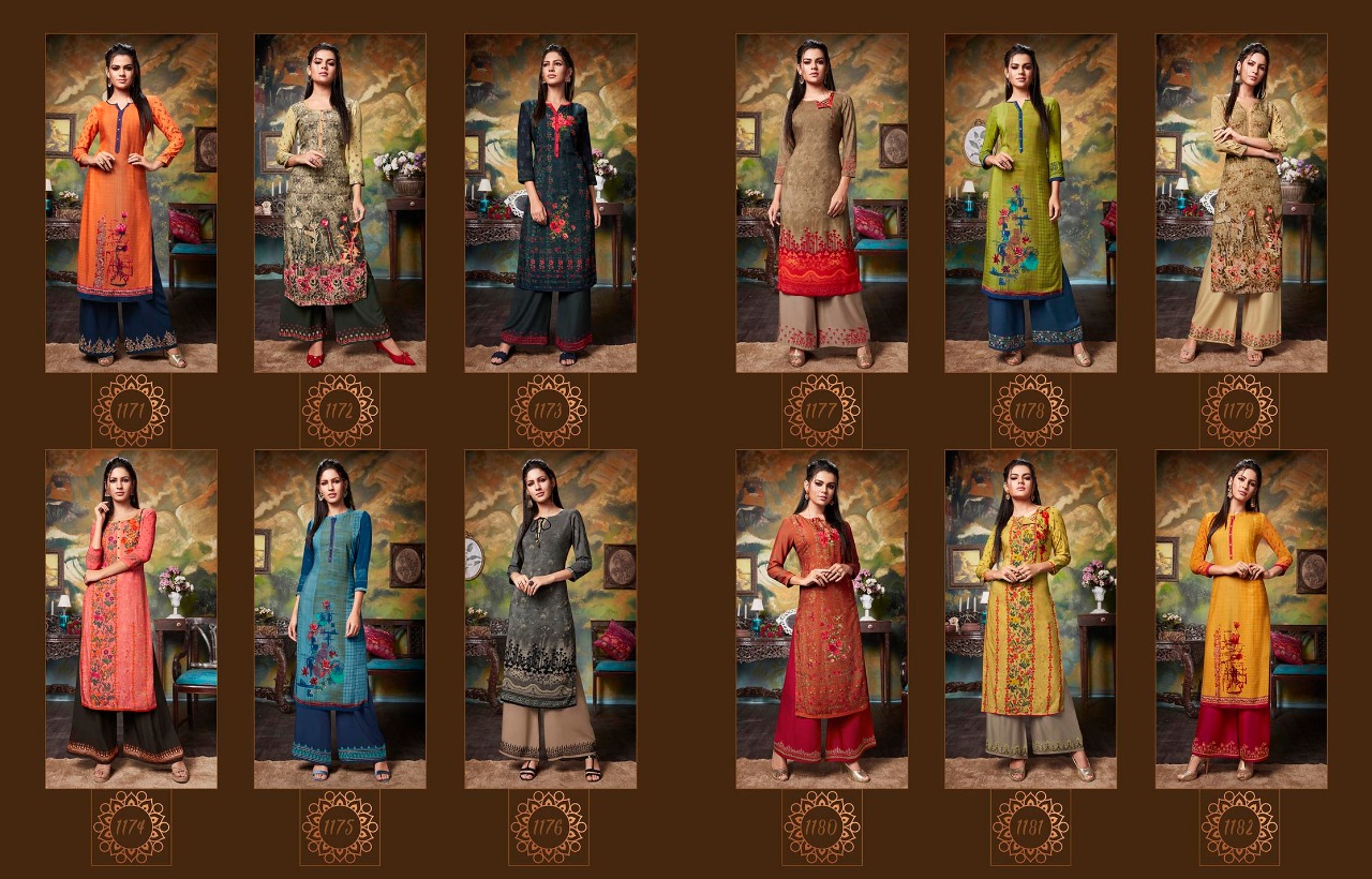 Kajree fashion chambor vol 6 kurti with plazzo catalog