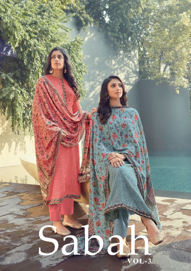 Karma trendz sabah vol 3 muslin innovative style salwar suit catalog