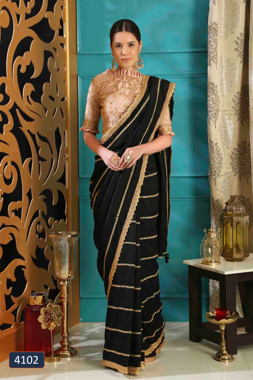khushbu d no 4102 silk innovatiove look saree single