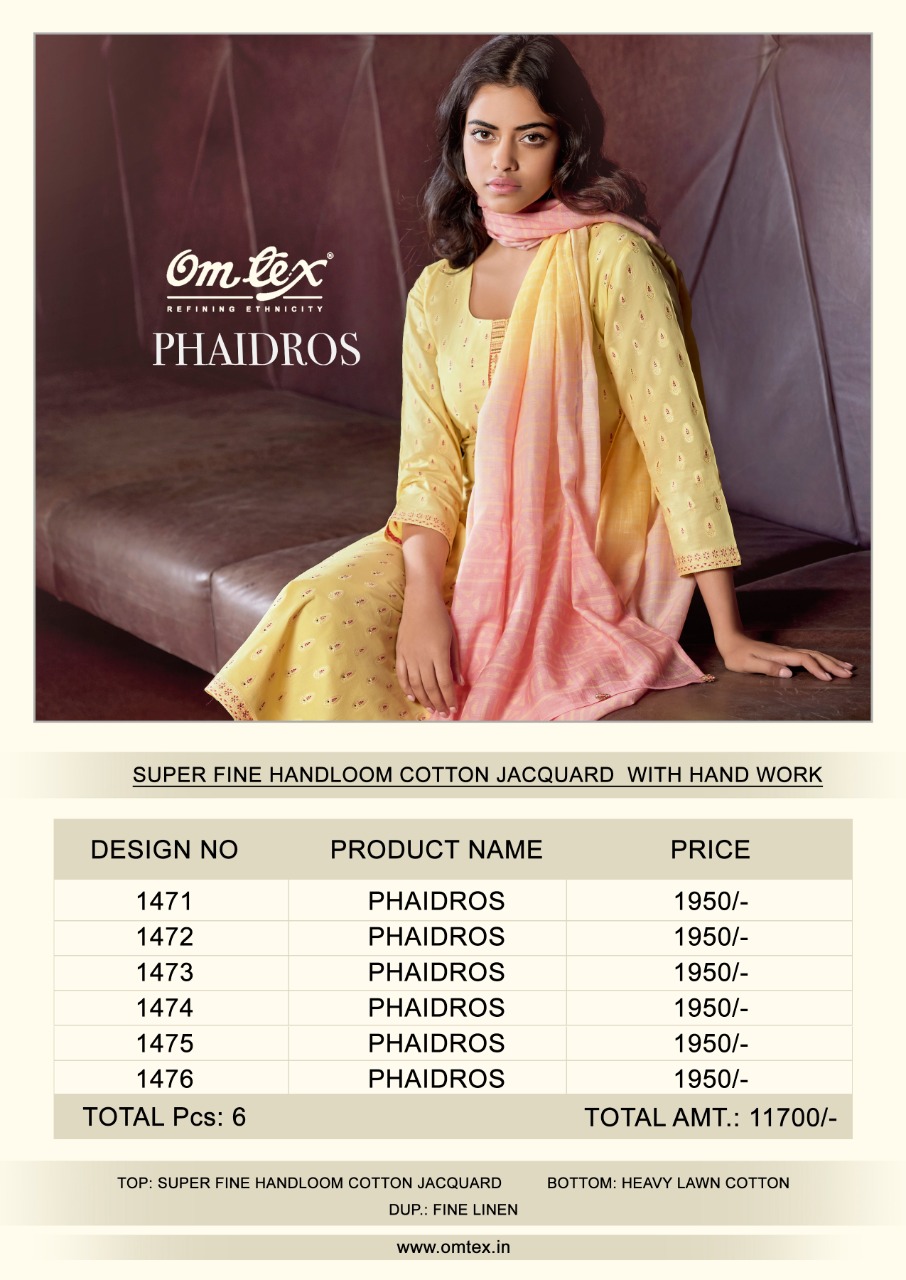 om tex phaidros cotton simple look slwar suit catalog