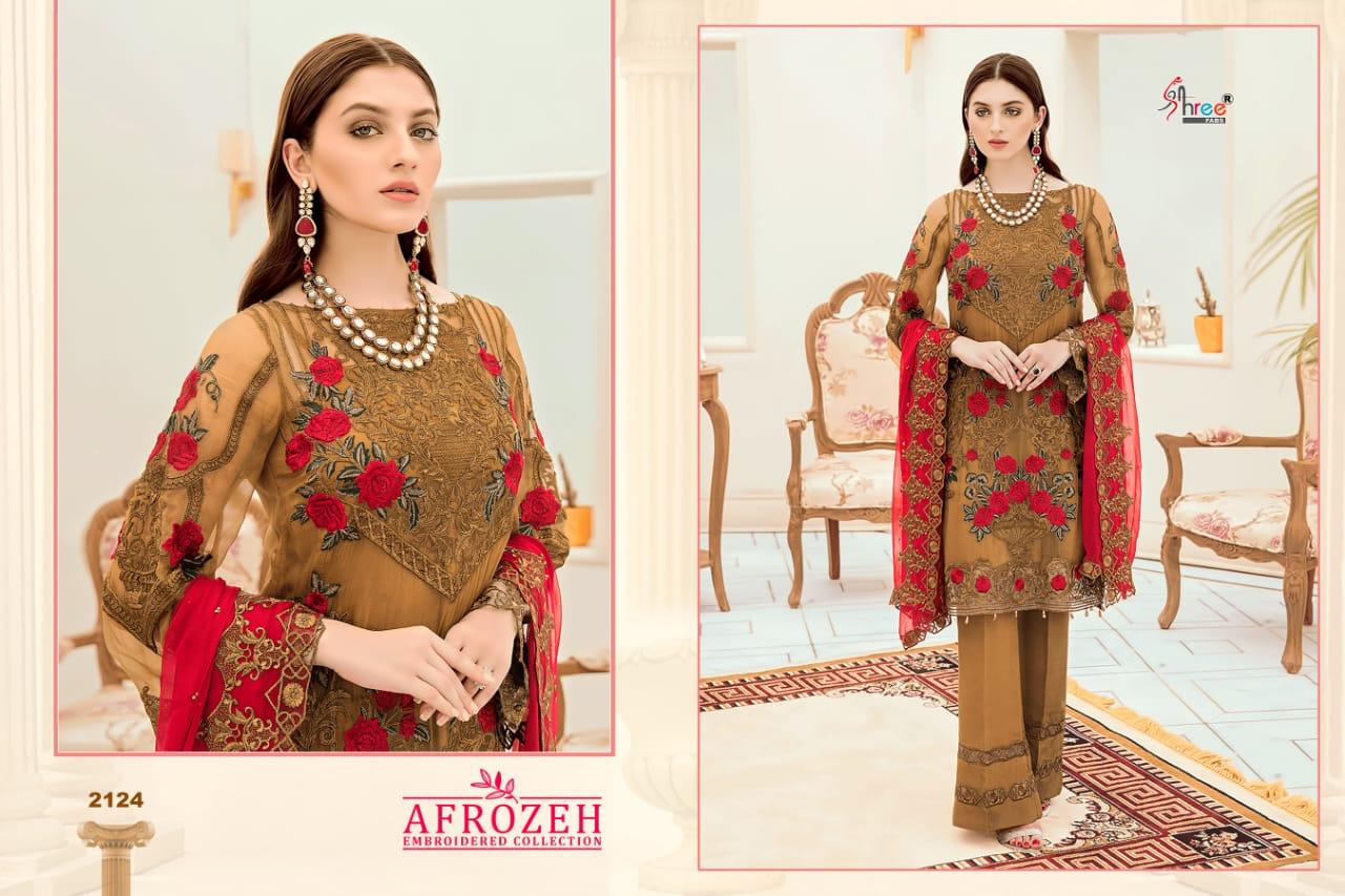 Shree fabs Afrozeh rich collection of embroidery work Salwar suit