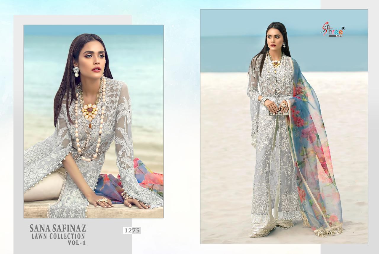 shree fabs sana safinaz lawn collection vol 1 butterfly net  innovative style salwar suit