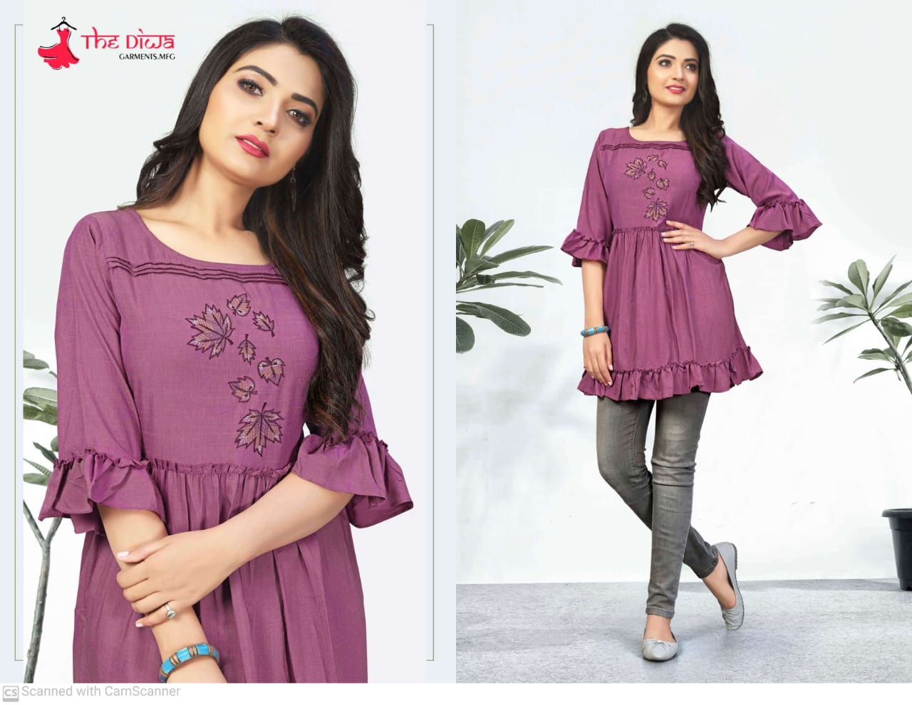 the diwa garments d no 1002 imported decent  look kurti catalog