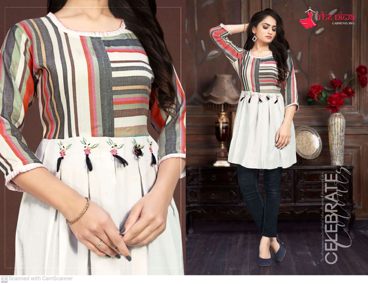 the diwa garments d no 1005 cotton classic trendy look kurti catalog
