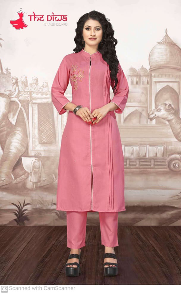 the diwa garments d no 111 magic gorgeous look kurti with pant catalg
