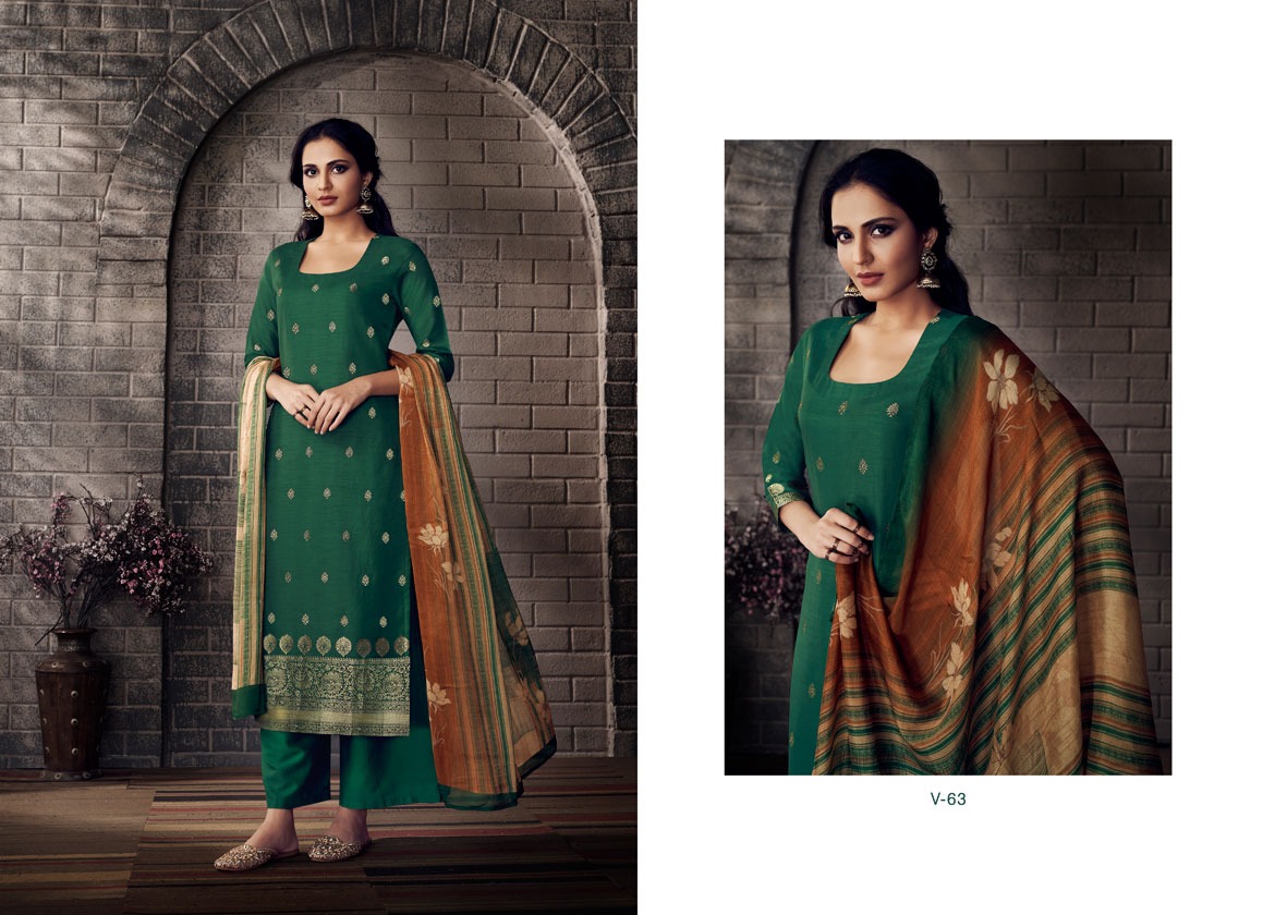 varina aanya Banarasi jacquard authentic fabric salwar suit cataolg