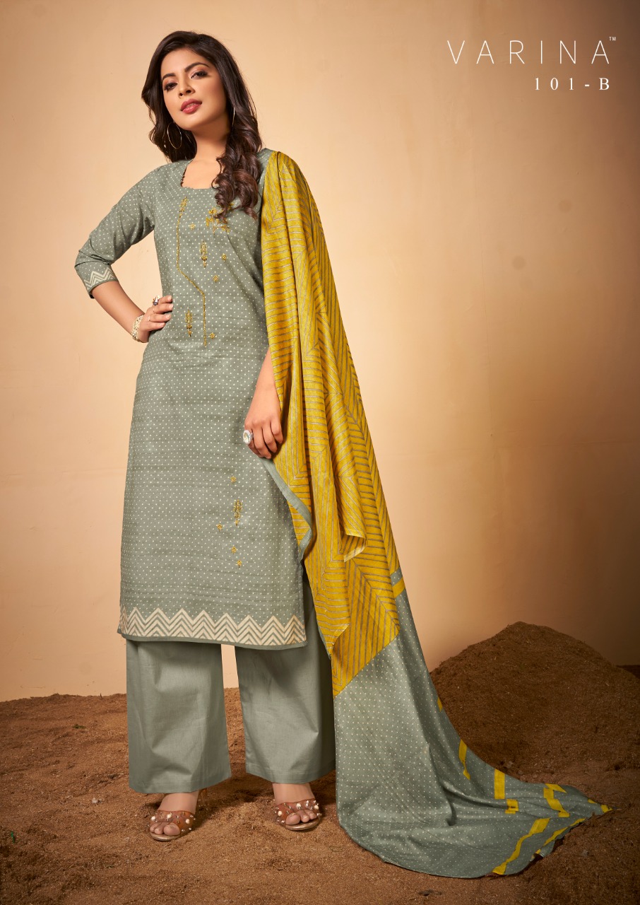 varina shanaya  cotton authentic fabric salwar suit catalog