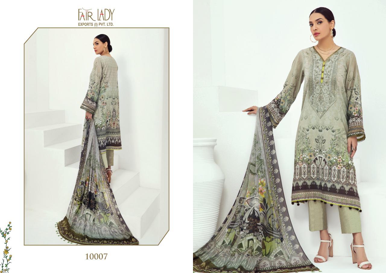 fair lady baroque farasha satin catchy look salwar suit with chiffon dupatta catalog