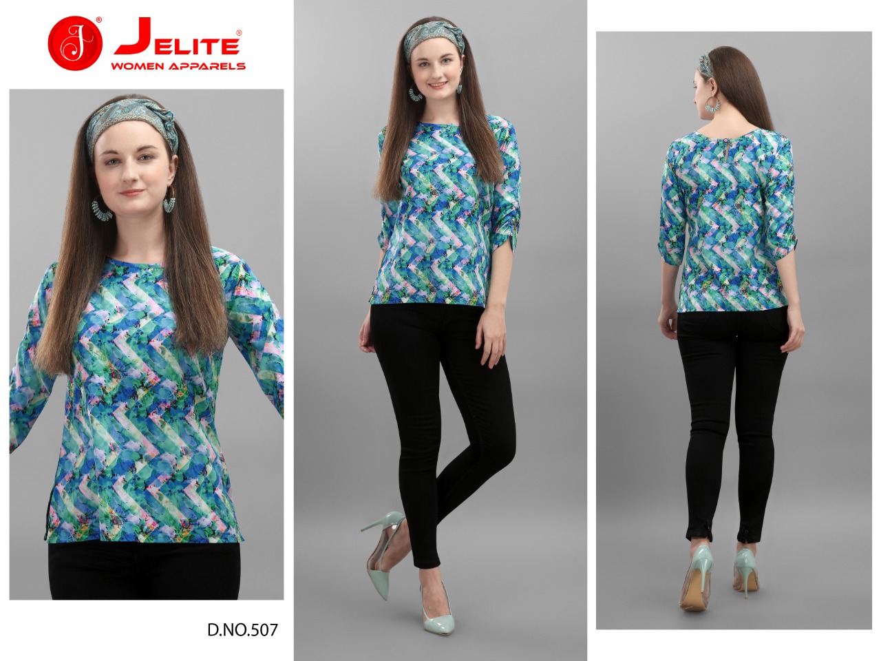 jelite orchid poly crep new and morden style top catalog