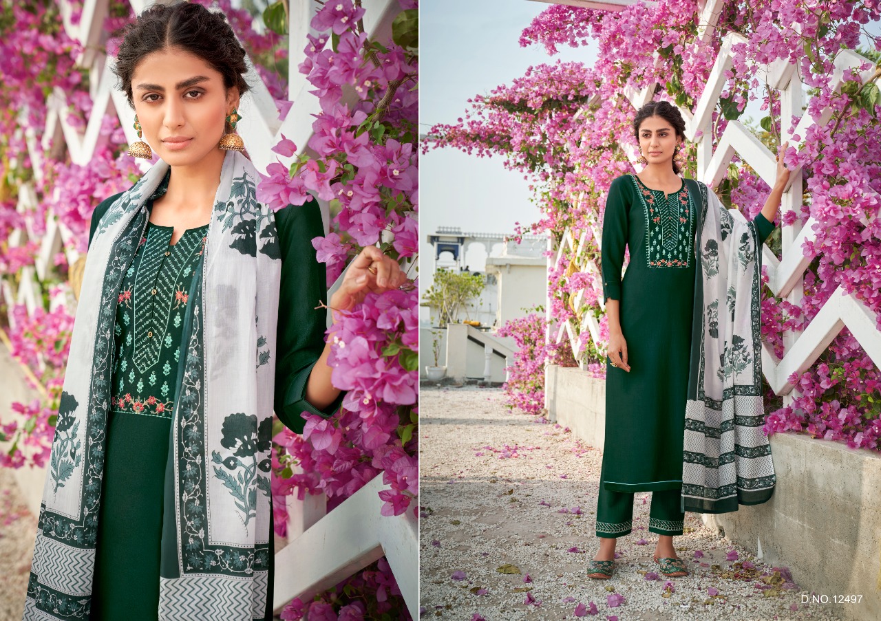 kajree fashion purika vol 3 silk classic trendy look kurti with pant and dupatta catalog