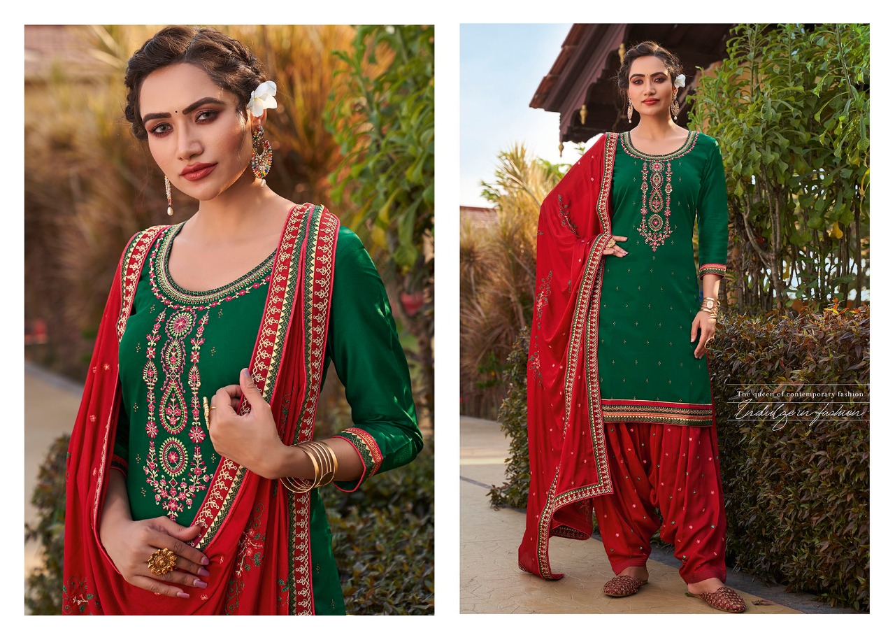 kessi fabrics daimond patiyala silk decent look salwar suit catalog