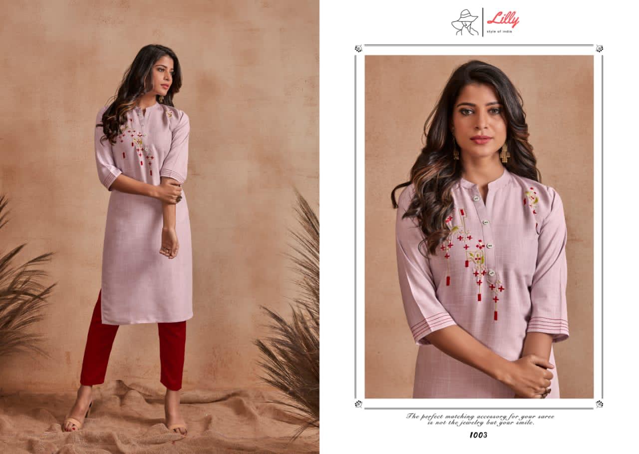 lilly style of india firdous rayon exclusive look kurti catalog