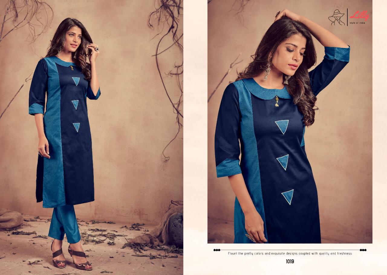 lilly style of india meetu cotton catchy look kurti with pent catalog