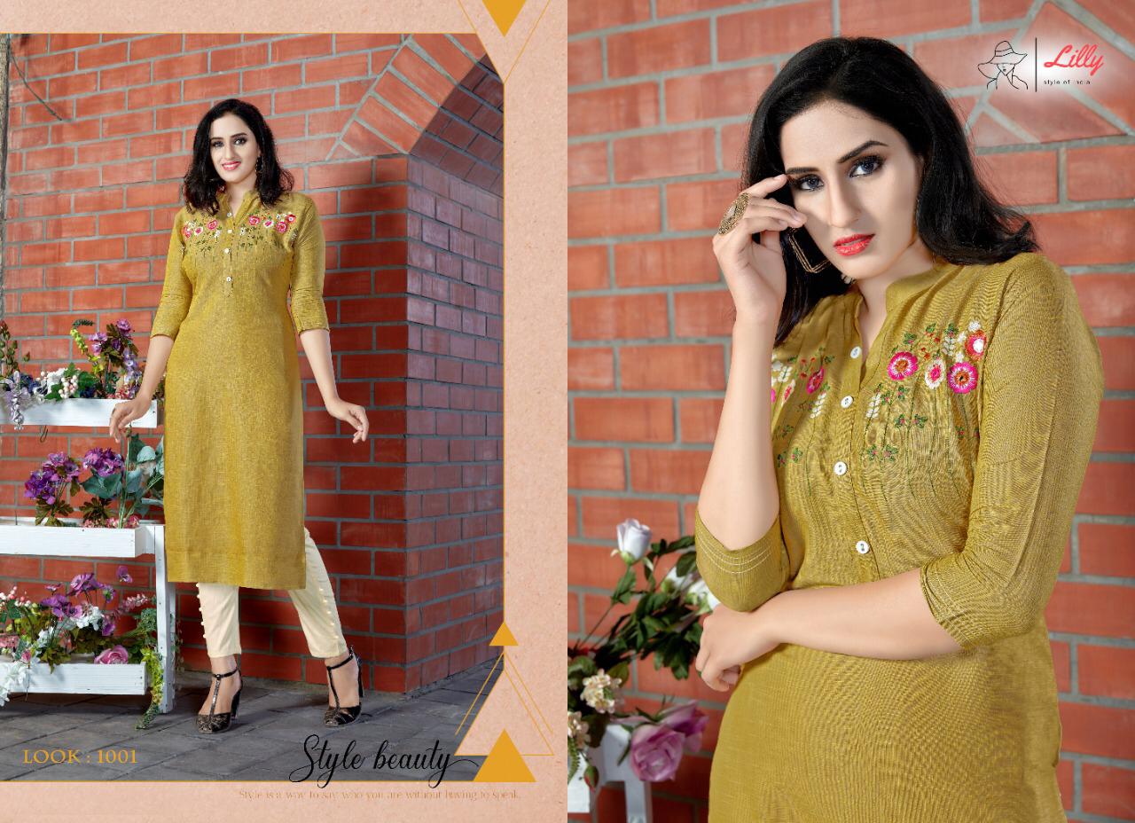 lilly style of india pent house rayon catchy look kurti with pent catalog
