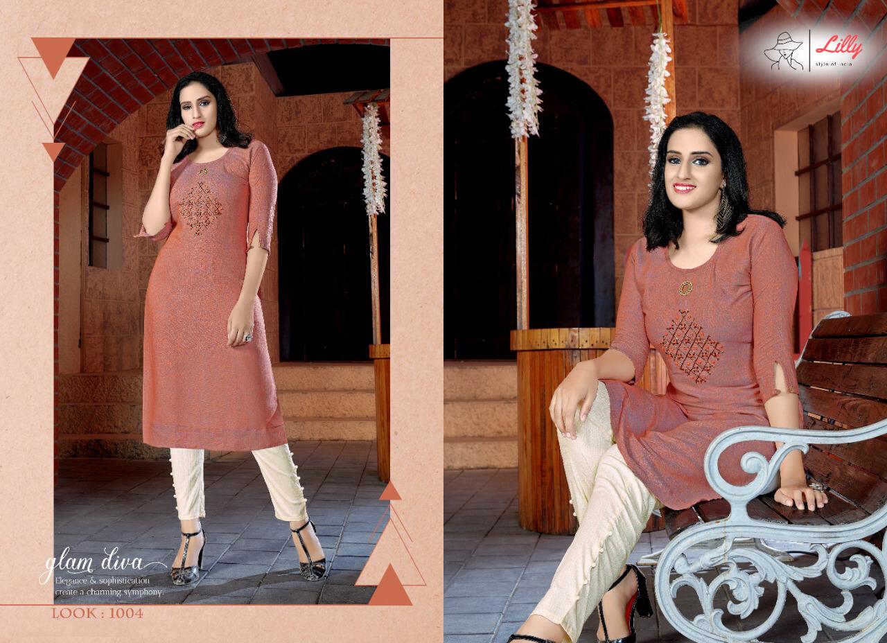 lilly style of india pent house rayon catchy look kurti with pent catalog