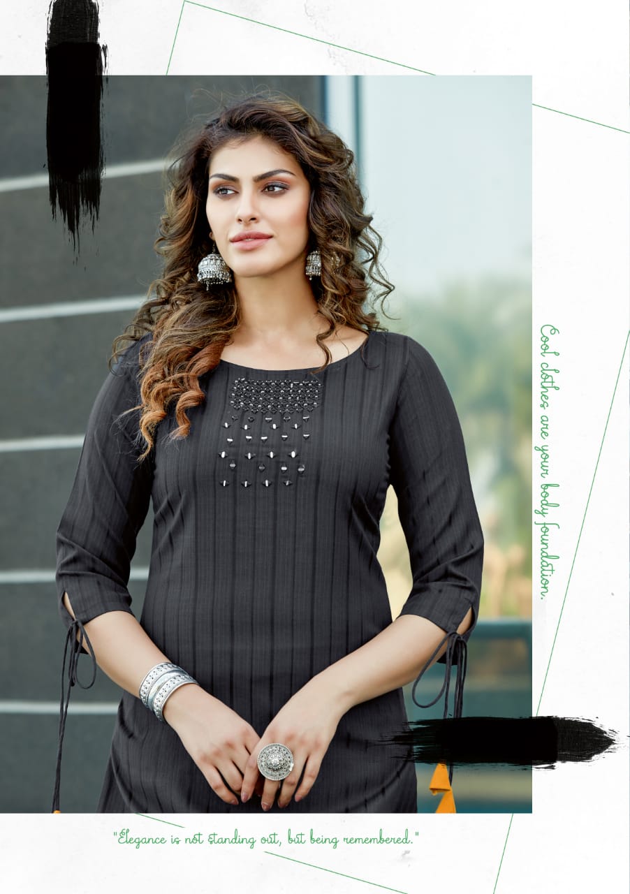 mittoo mohini vol 4nx viscoce rayon casual wear kurti with pant catalog