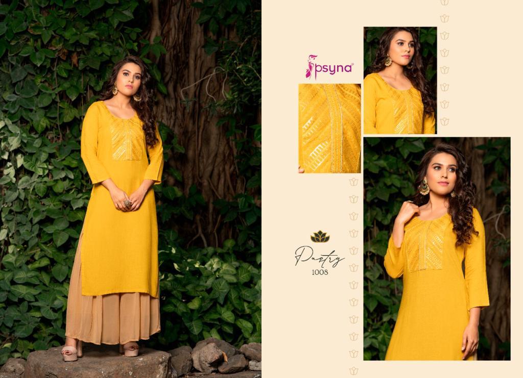 psyna pastry ryon attrective look and colours kurti catalog