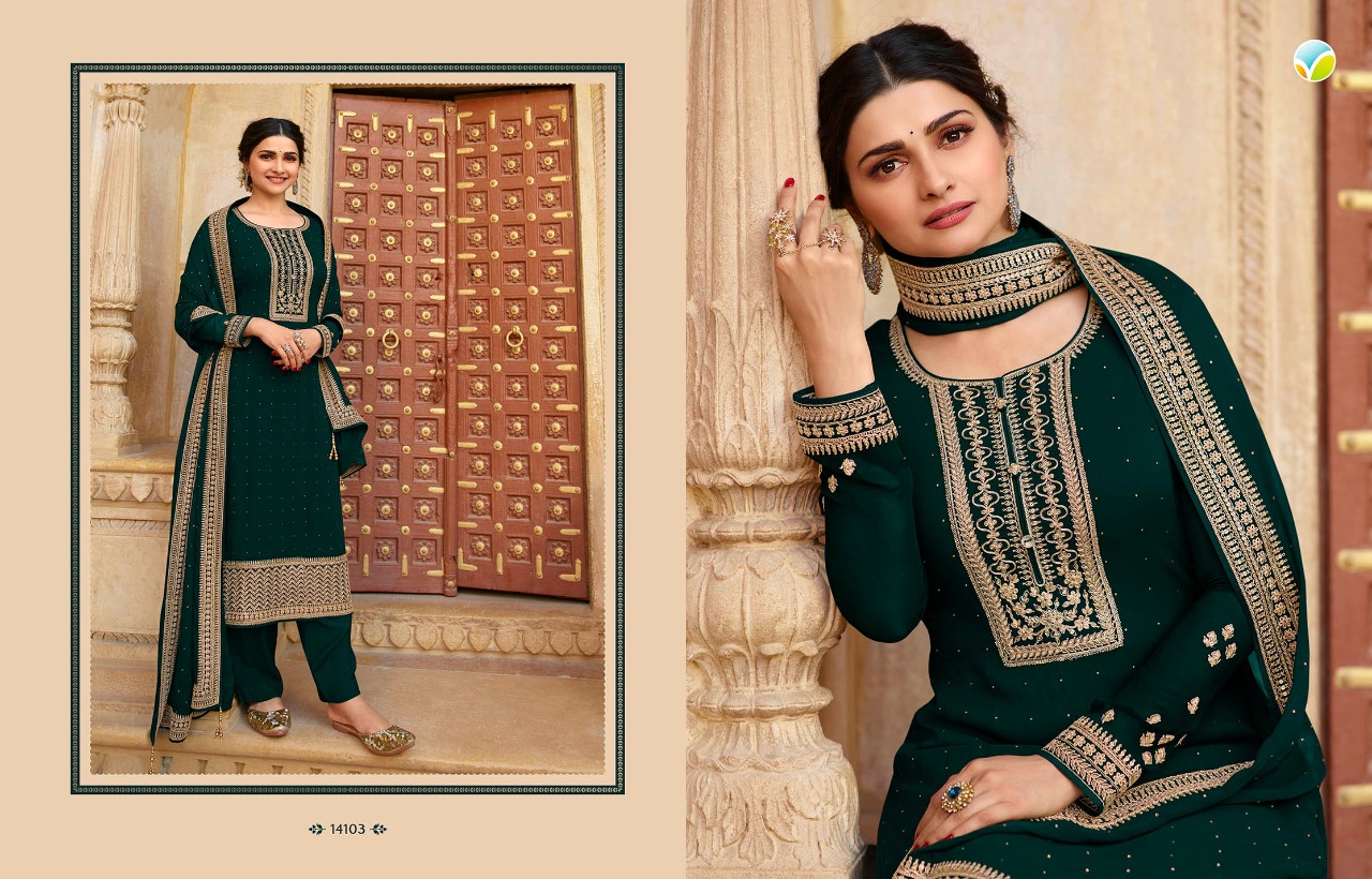 vinay fashion kaseesh andaaz georgette decent embroidary look  salwar suit catalog