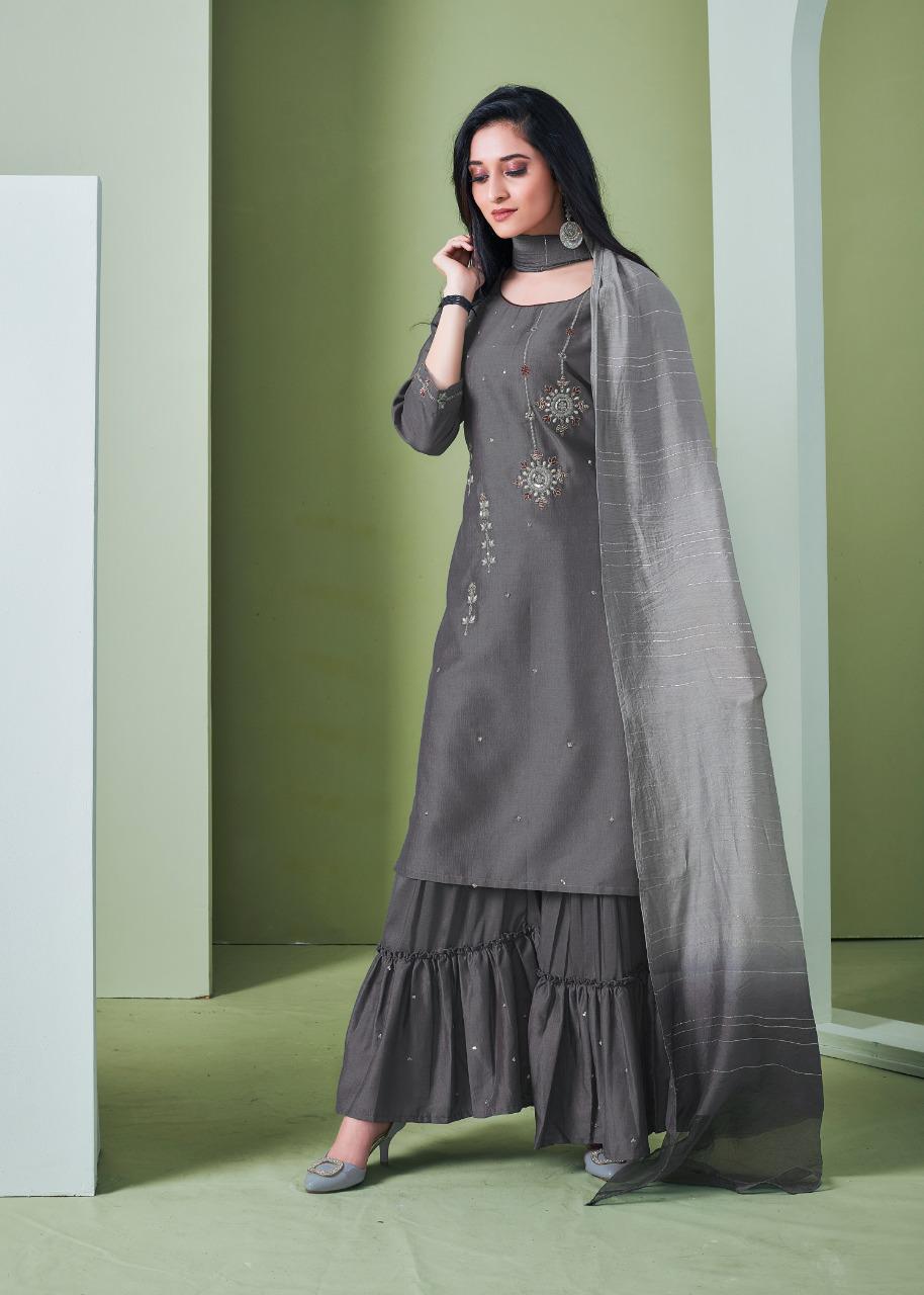 vink pristine silk astonishing kurti with pant and duaptta catalog