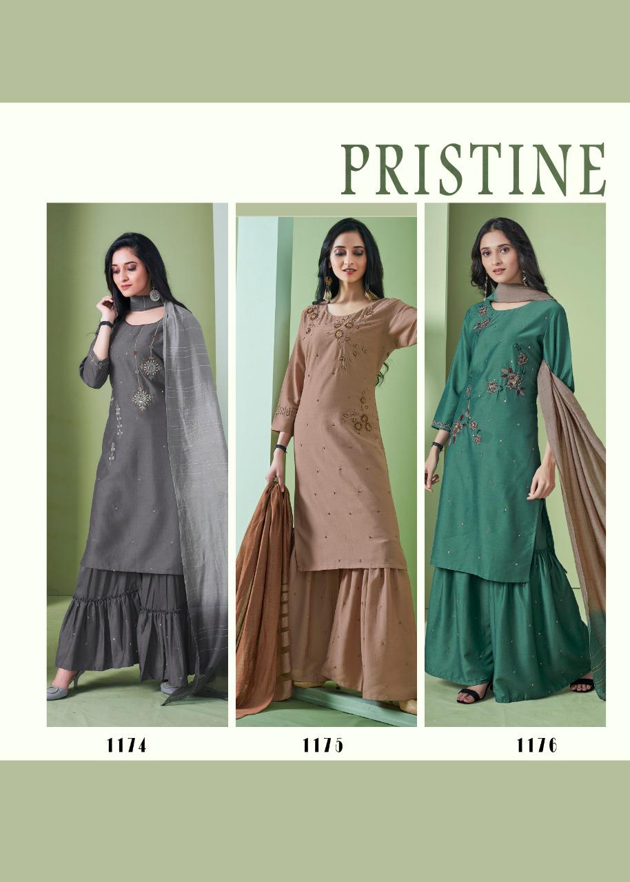 vink pristine silk astonishing kurti with pant and duaptta catalog