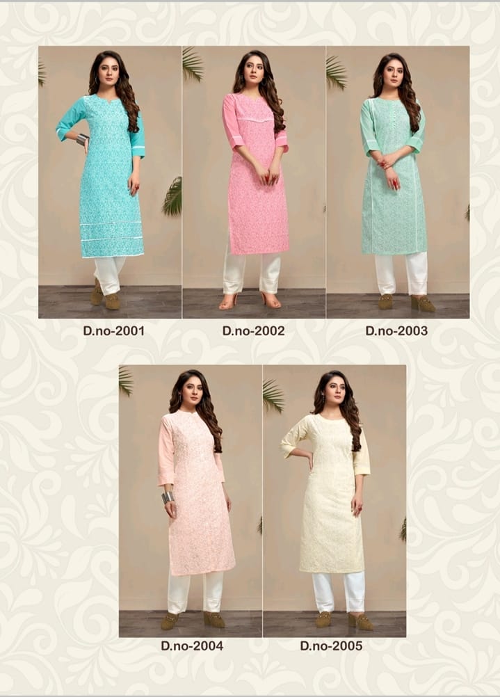 matsya freya vol 2 cotton decent look kurti with pant catalog
