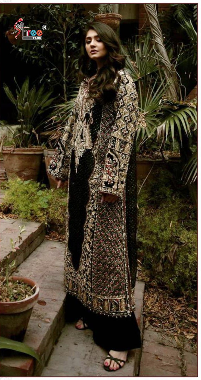 shree fabs s 246 georgette regal look salwar suit singale