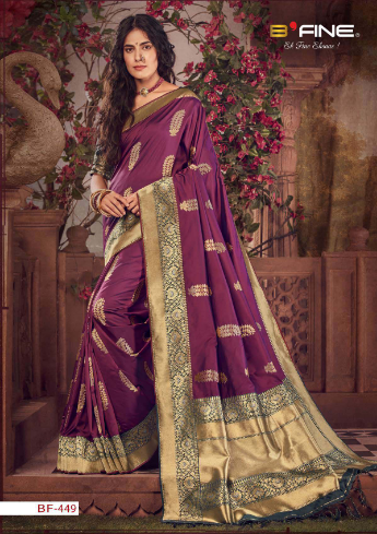 b fine aks silk festive look saree catalog