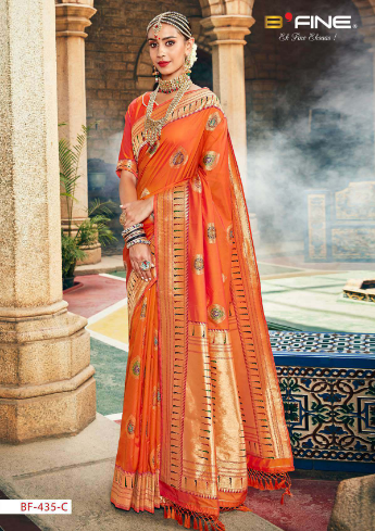 b fine inaayat silk gorgeous look saree catalog