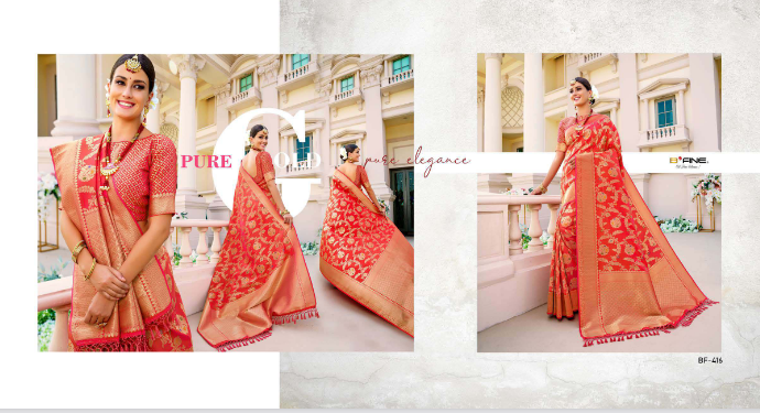 b fine kadhawa weave silk regal look saree catalog