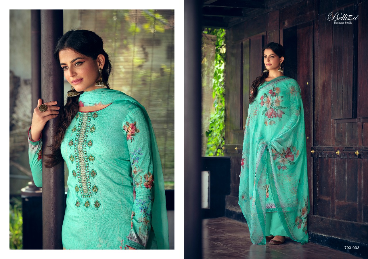 beliza desianer studio floris attrective digital style print salwar suit catalog