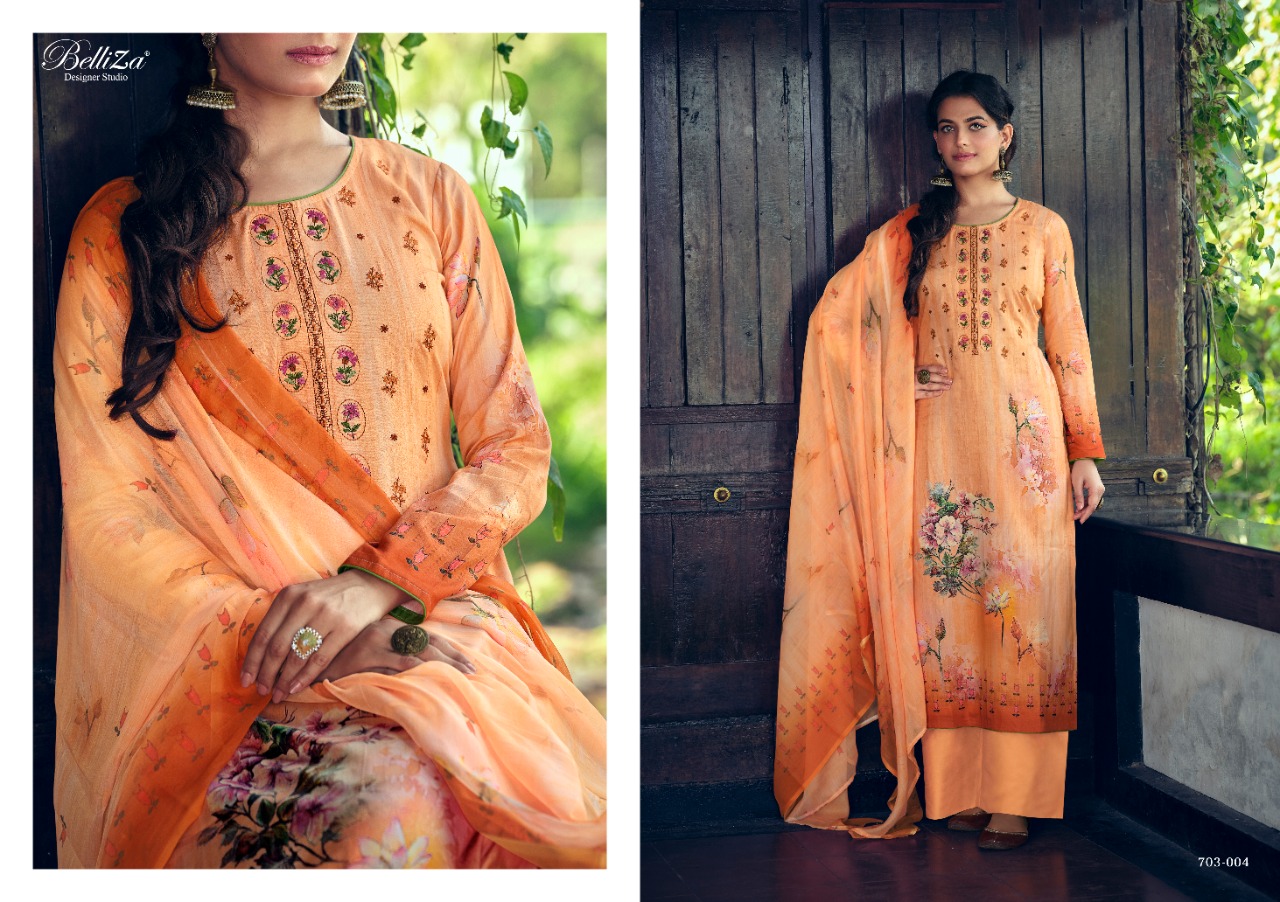 beliza desianer studio floris attrective digital style print salwar suit catalog