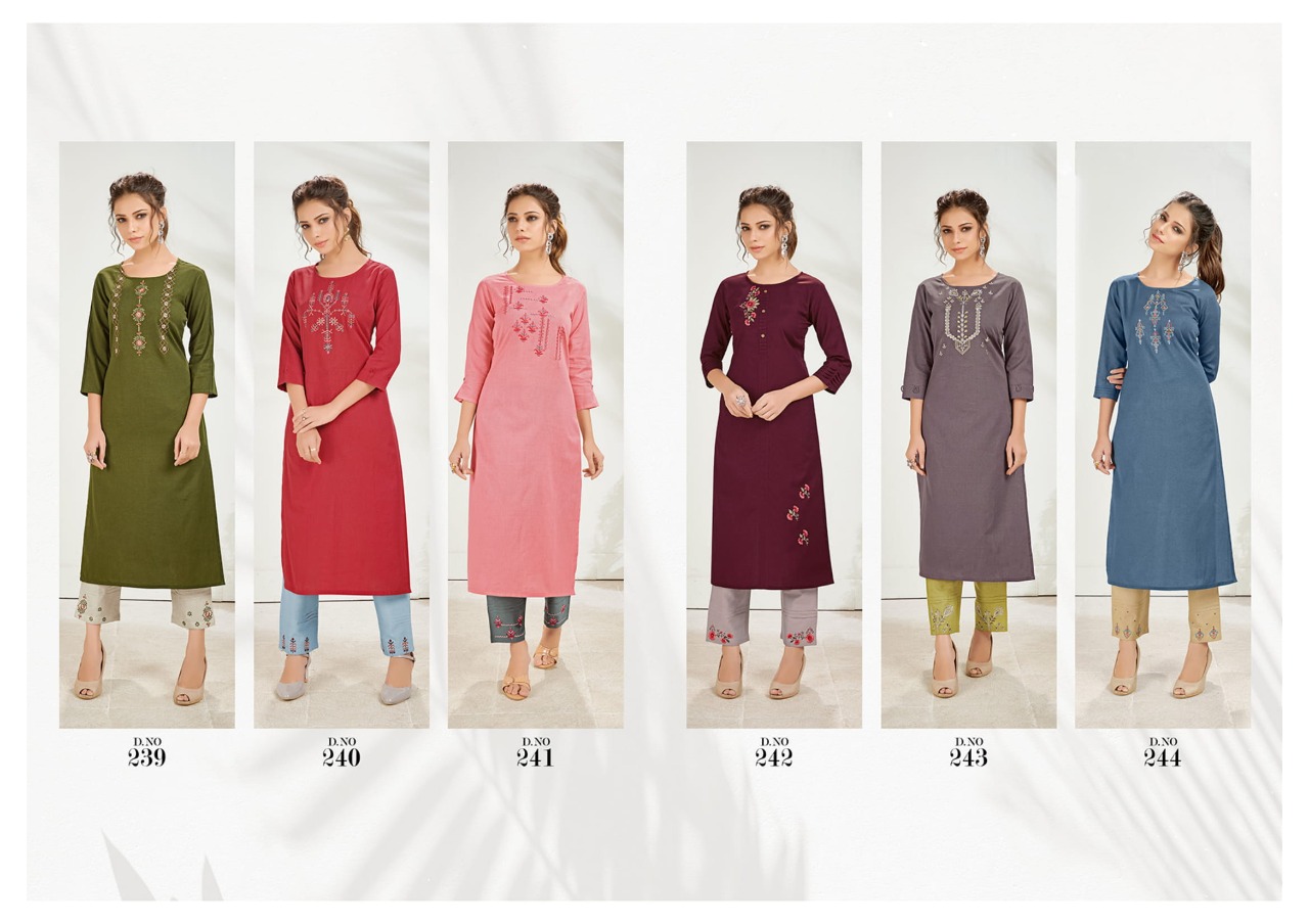 dovi fashion kora cotton decent style kurti Bottom catalog
