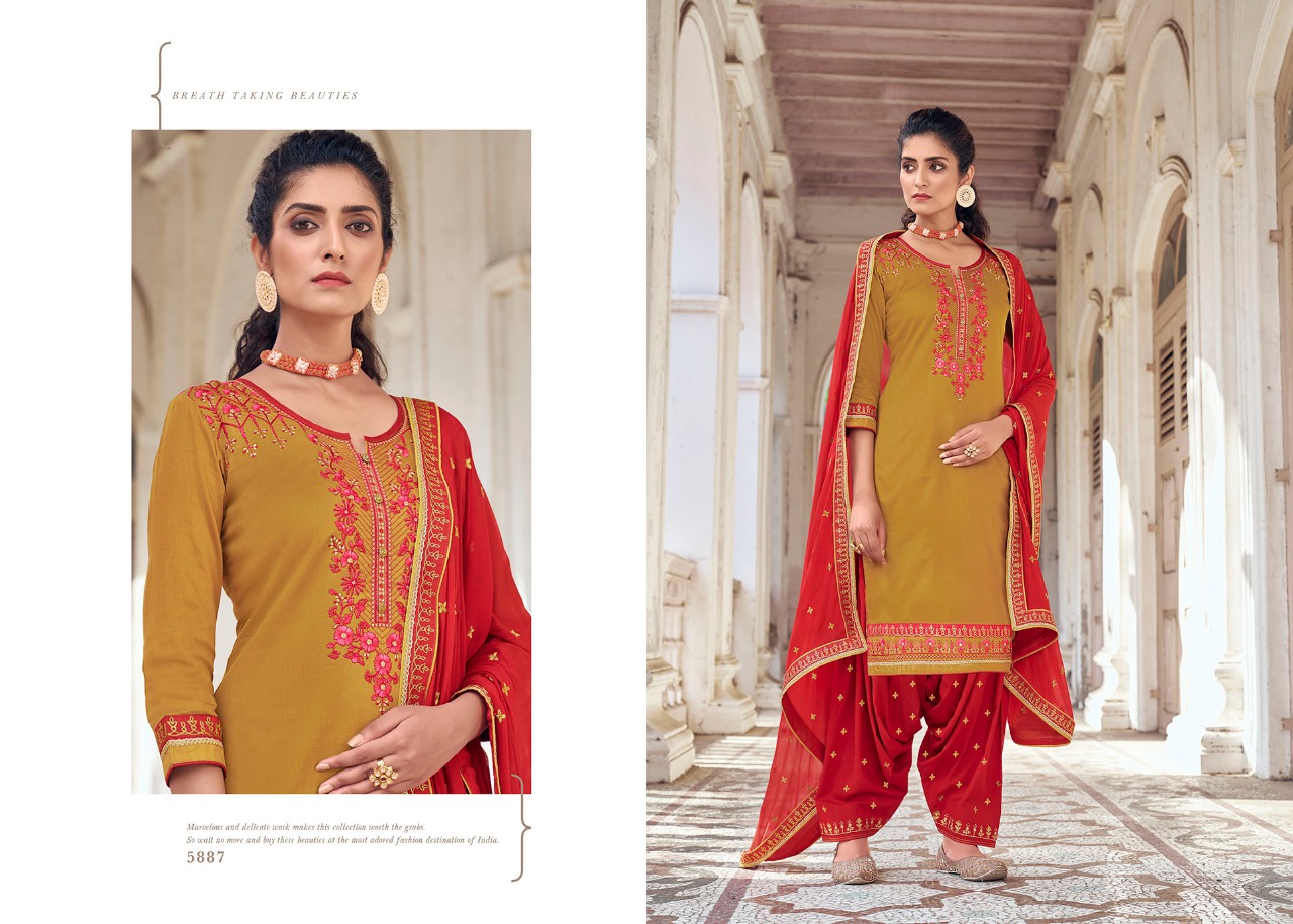 kessi fabrics Patiyala House vol 84 jam silk catchy  look salwar suit catalog