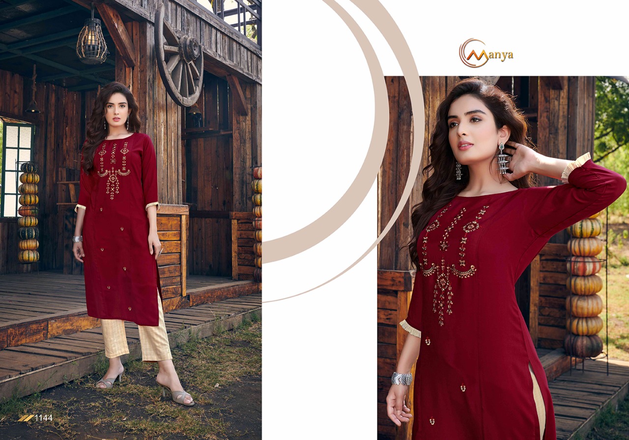 mansi fashion glory rayon cotton gorgeous look kurti with bottom catalog
