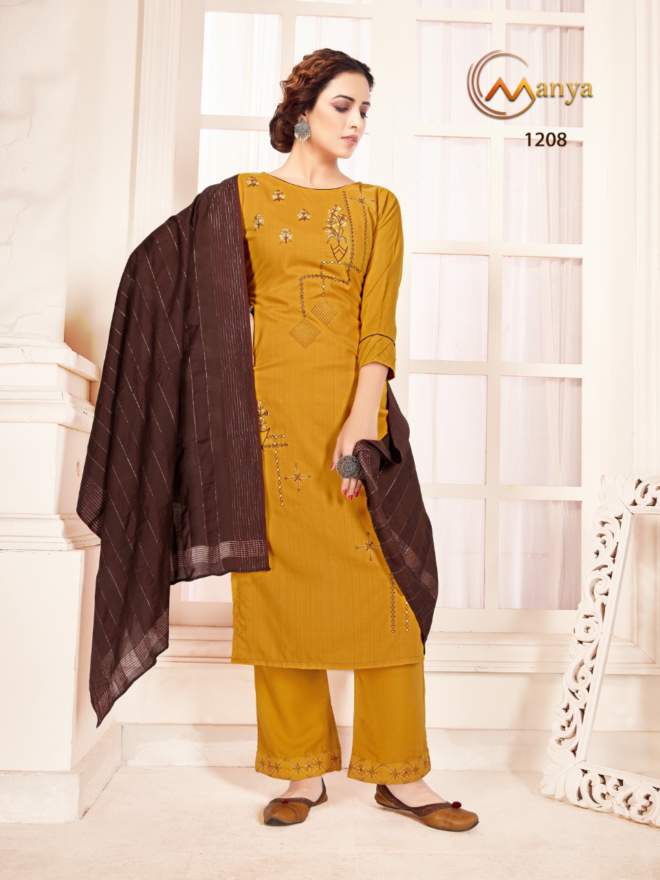 mansi fashion shine viscose graceful look kurti with pant and dupatta catalog
