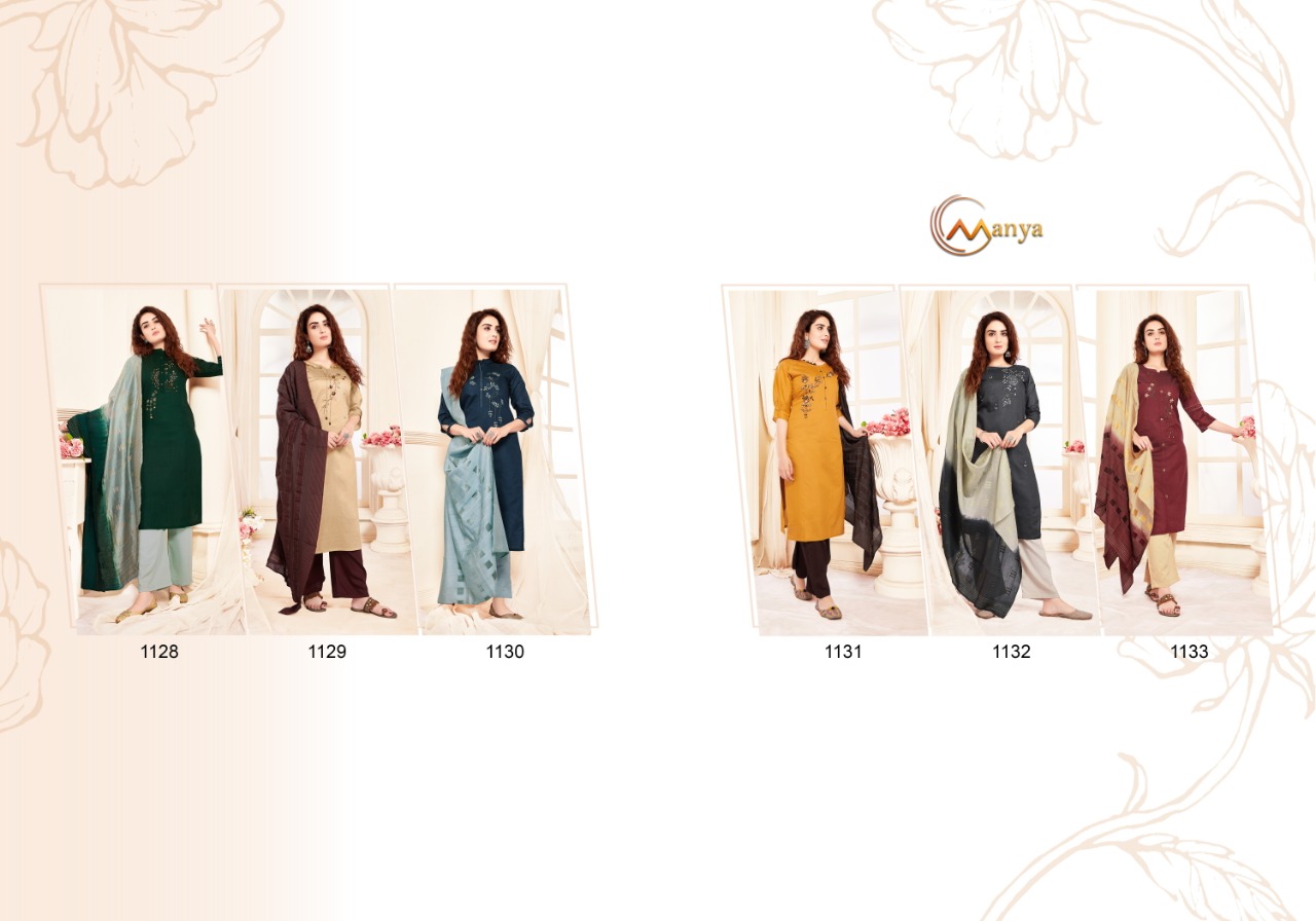 mansi fashion sunshine cotton classic trendy look kurti with pant and dupatta catalog