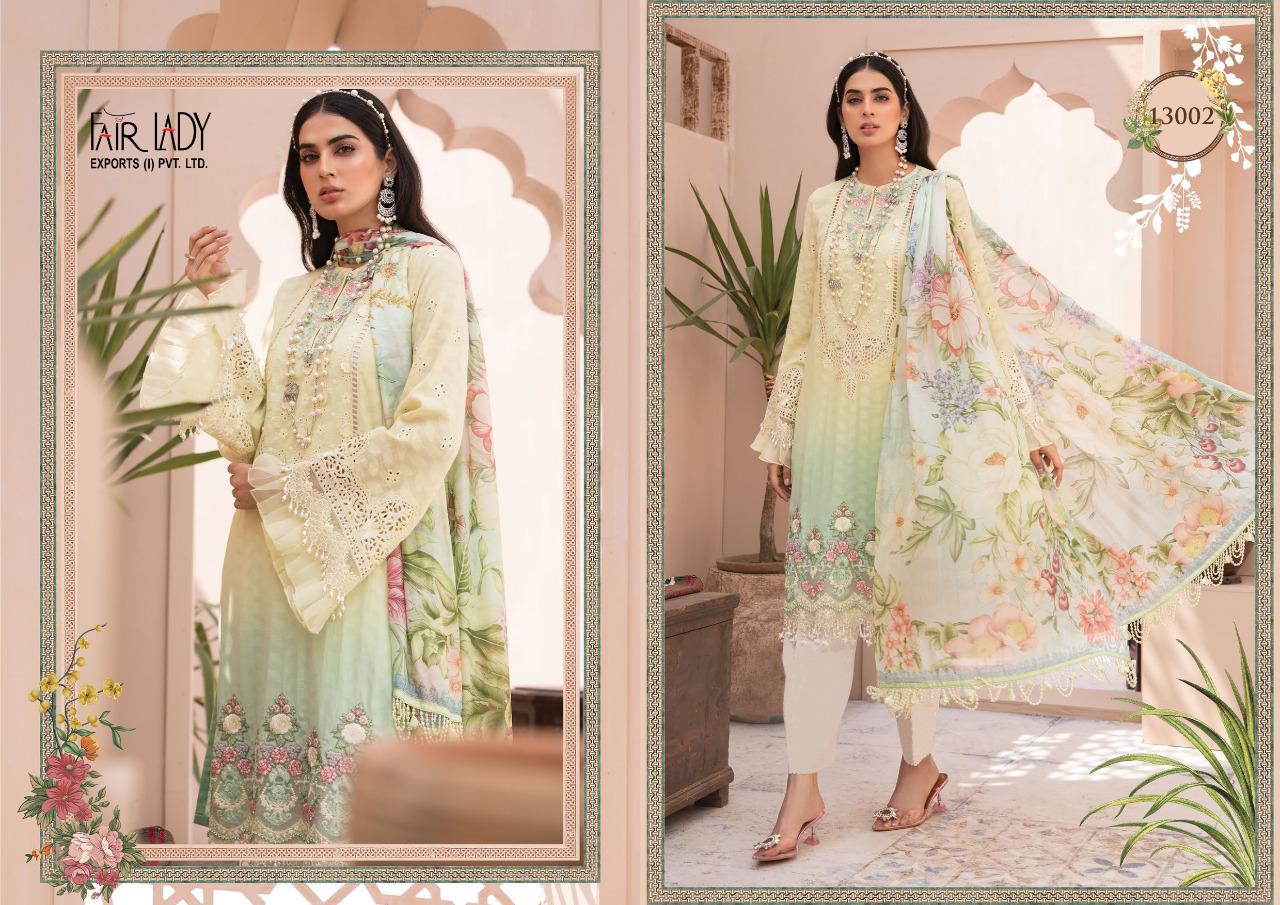 mumtaz arts fair lady maria b heavy embroidery collection cotton lawn catchy look cotton dupatta salwar suit catalog