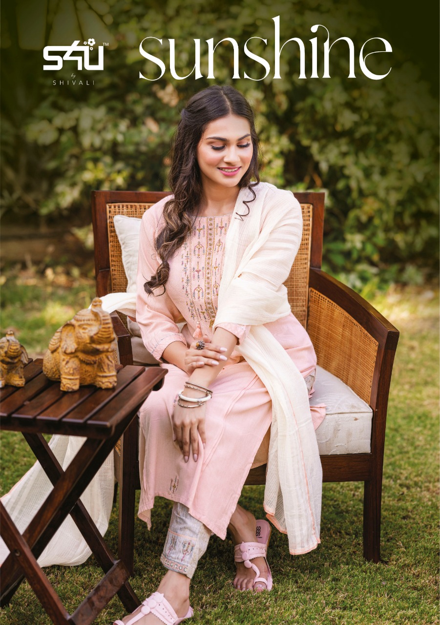 S4u sunshine silk graceful look kurti with dupatta catalog