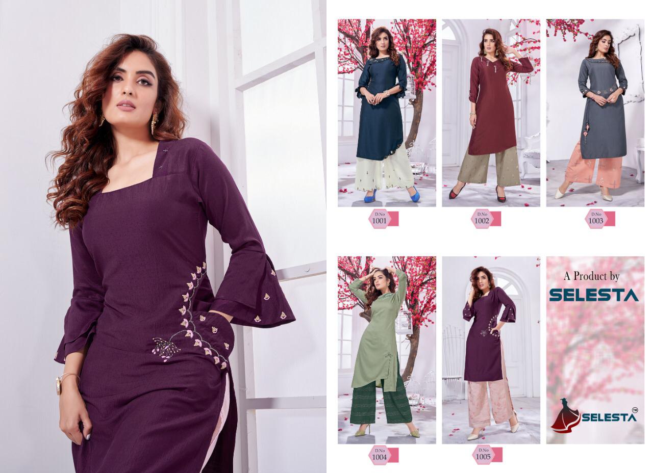 selesta innaya vol 2 silk innovativek style kurti bottam catalog