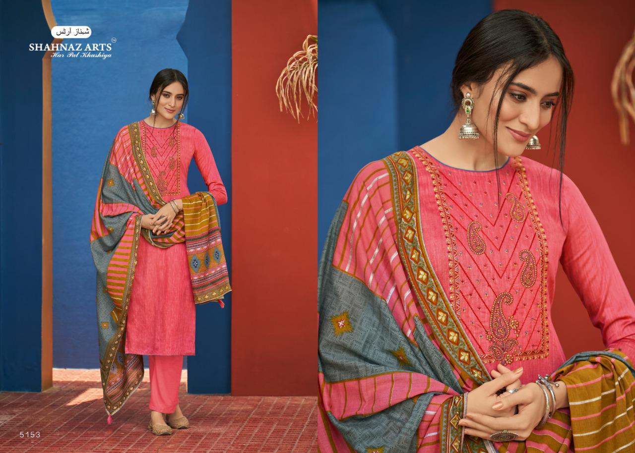 Shahnaz arts panihari vol 5 cotton embroidered dress Material at wholesale prices