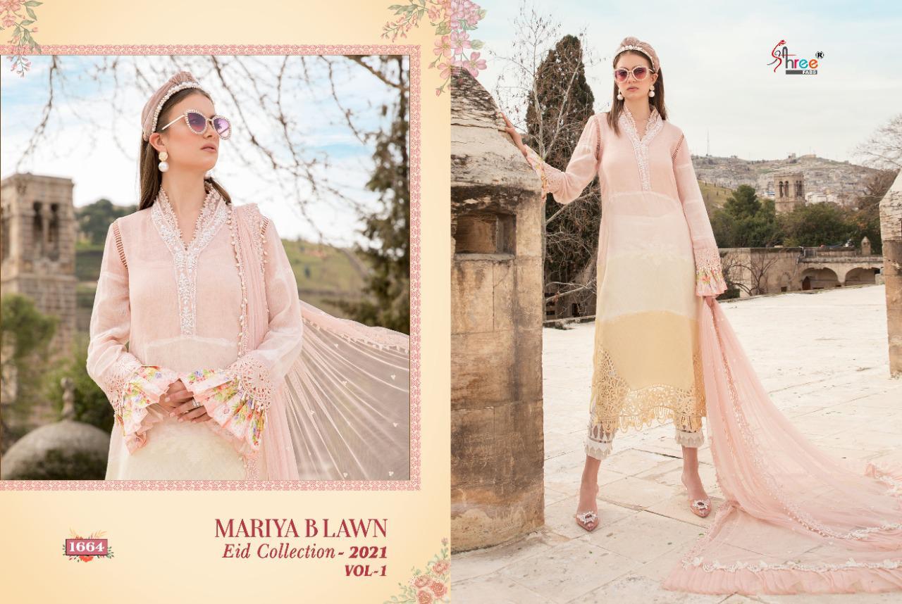 shree fab mariya b lawn eid collection 2021 vol 1 cotton  exclusive colours and print  salwar suit catalog
