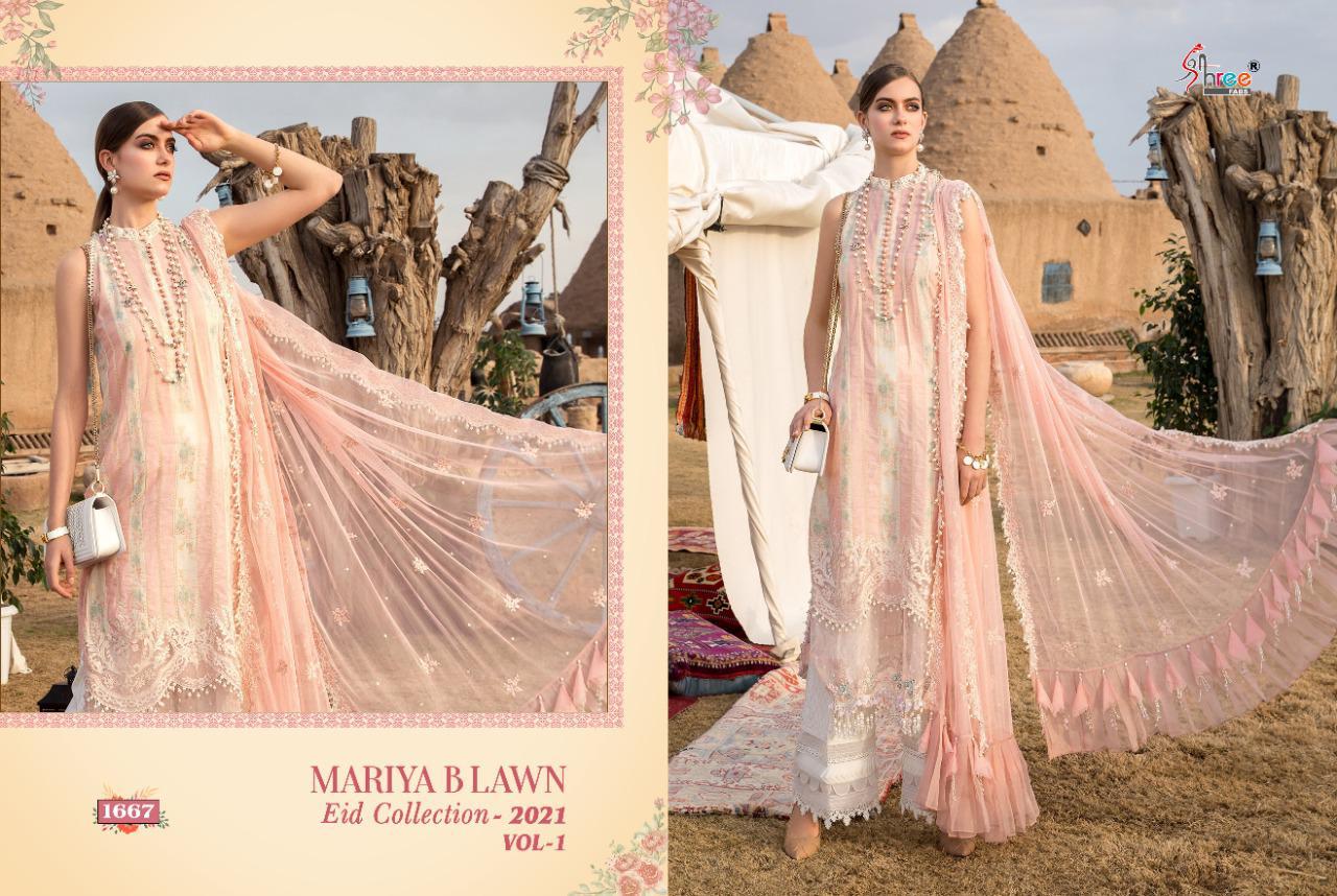shree fab mariya b lawn eid collection 2021 vol 1 cotton  exclusive colours and print  salwar suit catalog
