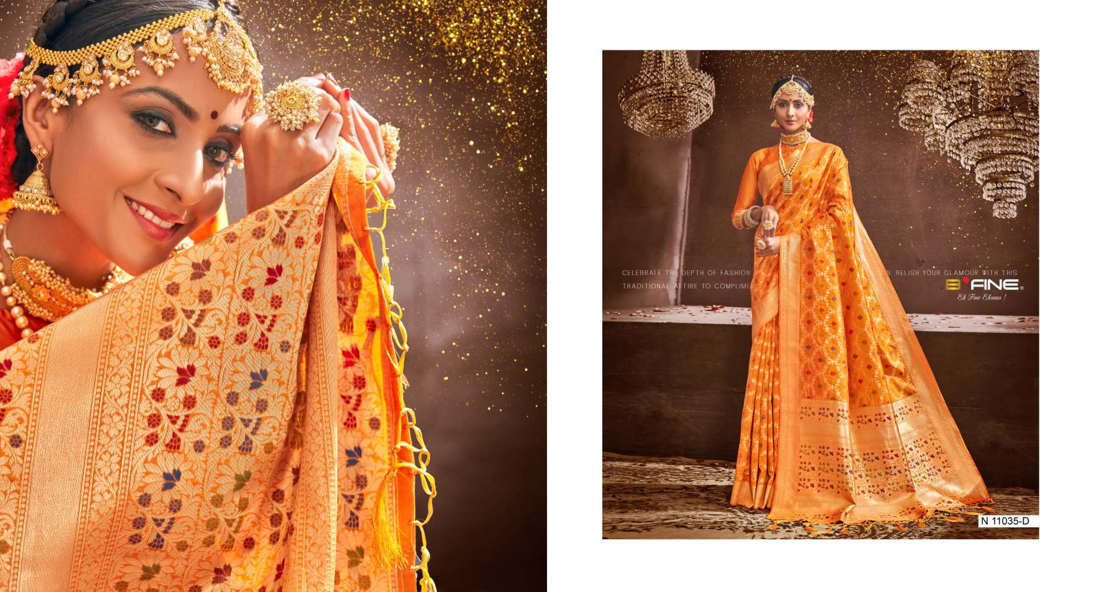 b fine art of banaras silk elegant saree catalog