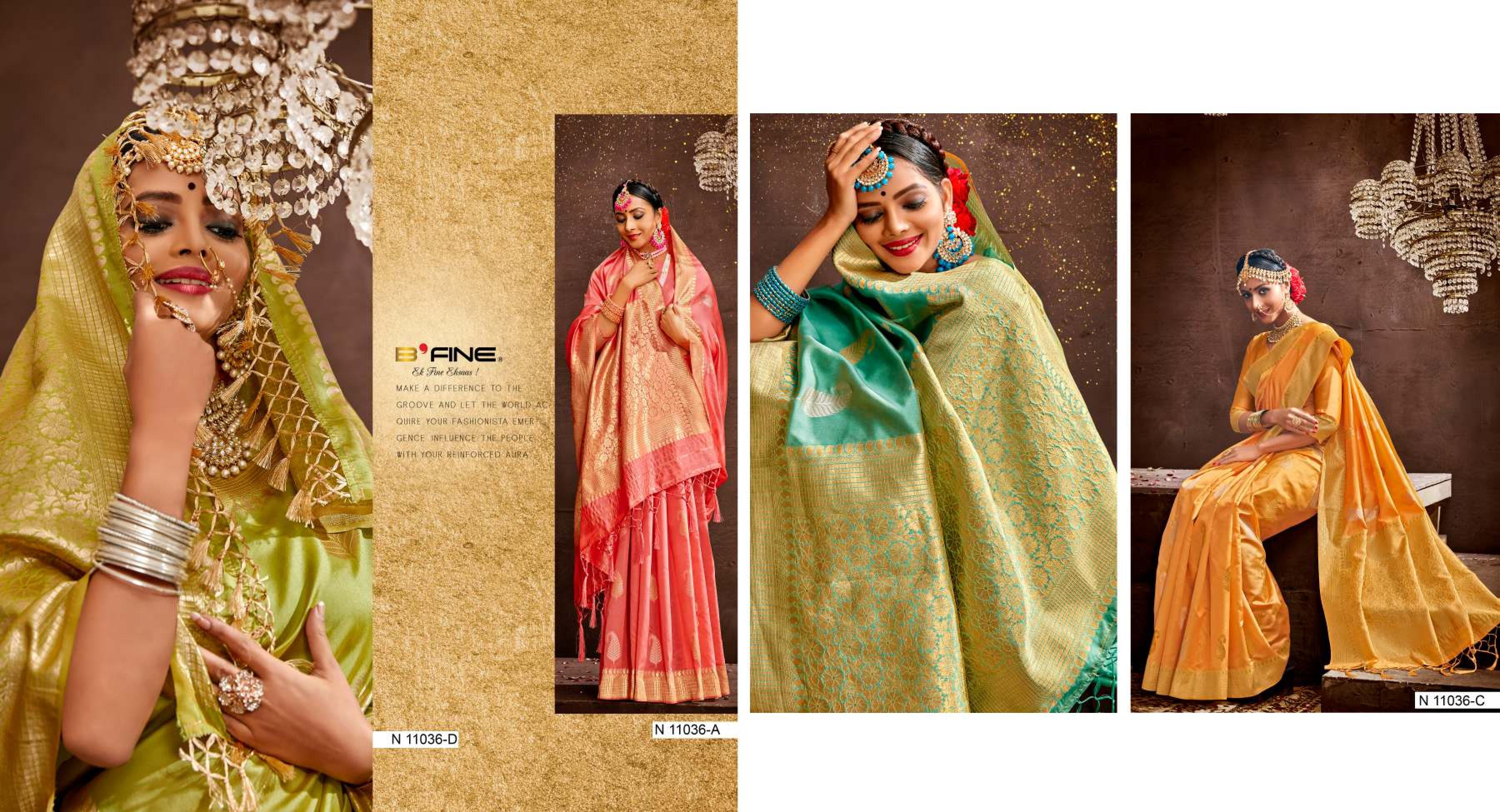 b fine art of banaras silk elegant saree catalog