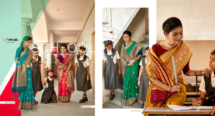 b fine pathshala silk festive look saree catalog