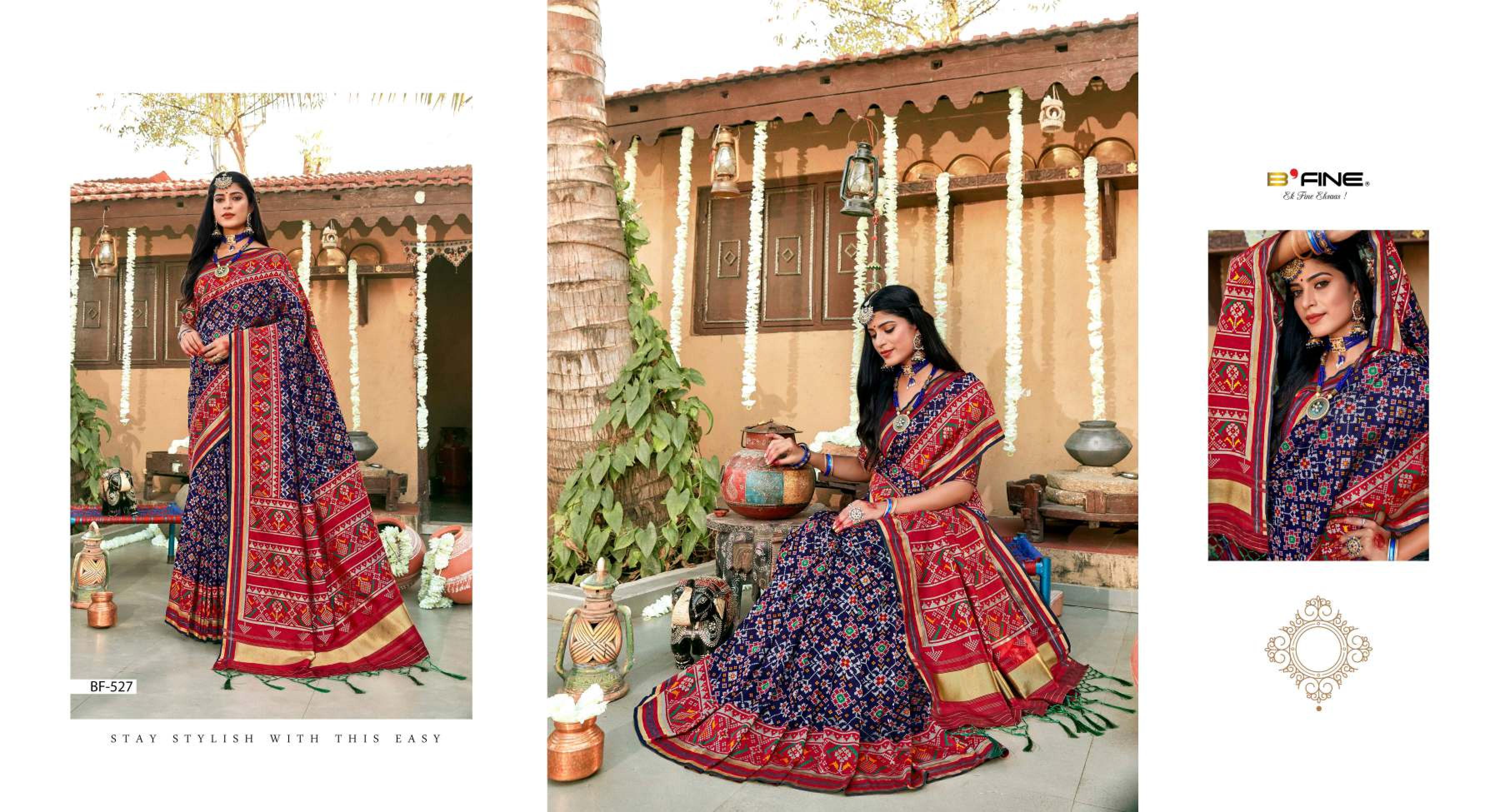 b fine patola silk festive look saree catalog